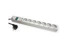 BACHMANN 19"-Steckdosenleiste 1HE 7xUTE 1xSchalter 1xSPD, 2 m