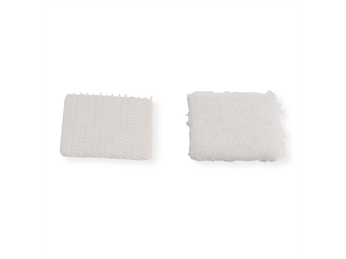 VELCRO® zelfklevende klittenband met haken en lussen 25 mm x 25 mm x 24 sets wit