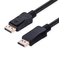 VALUE DisplayPort Cable, v2.1, 10K@60Hz, 40Gbit/s, UHBR10, DP-DP, M/M, black, 1 m