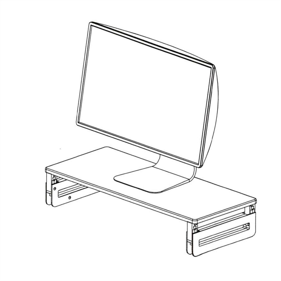 VALUE monitor/laptopstandaard, in hoogte verstelbaar