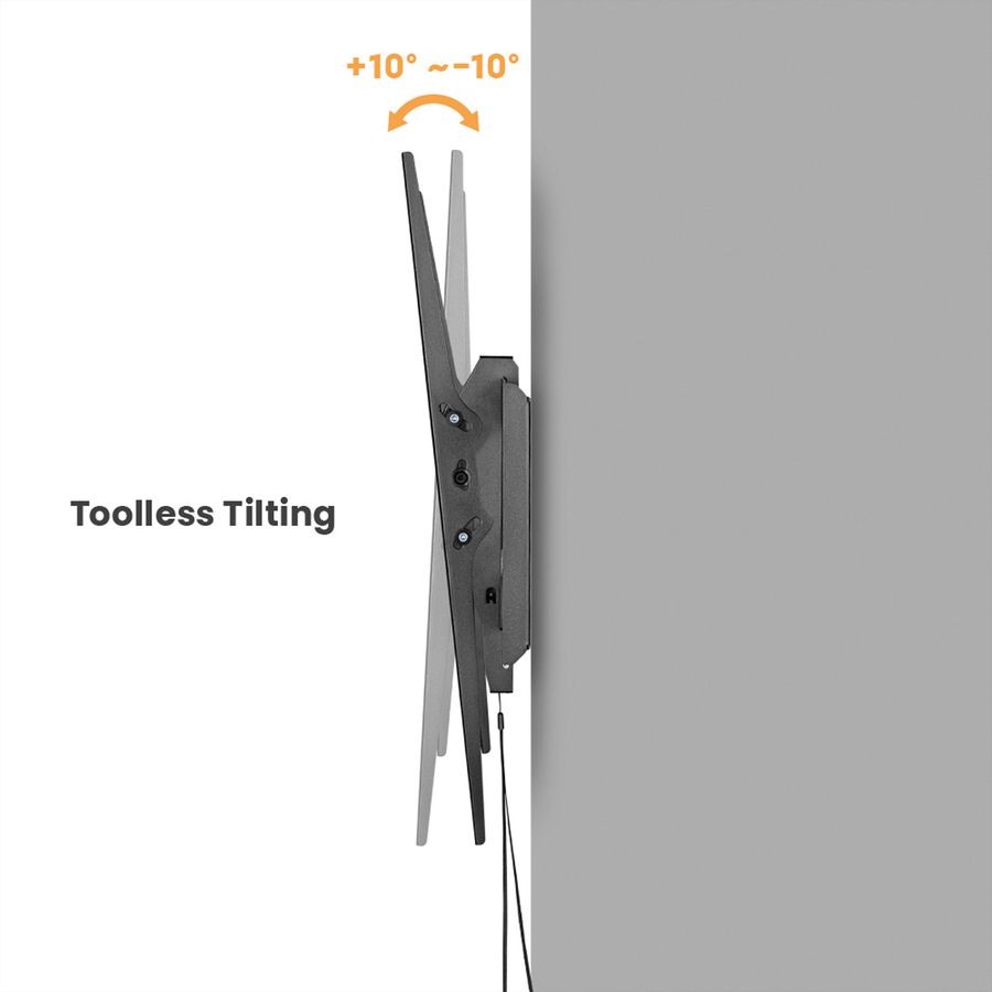 VALUE TV Wall Mount, 80mm Wall Distance, <120kg, <304,8cm (120"), VESA 900x600, tiltable