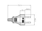 BACHMANN Euro flat plug, black, Screw connection PU 3 pcs. in polybag