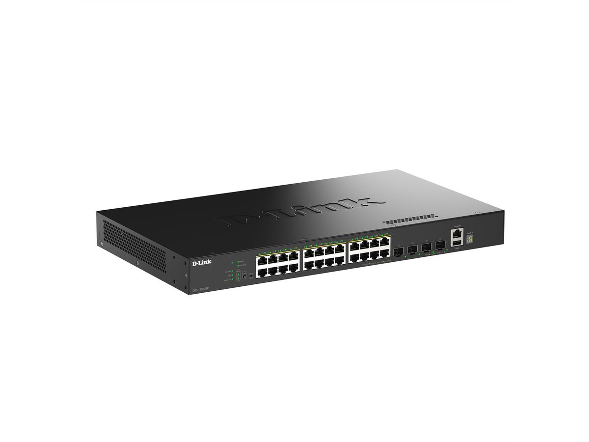 D-Link DGS-1530-28P/E 28-Port Switch Smart Managed PoE Gigabit Stack 4x 10G