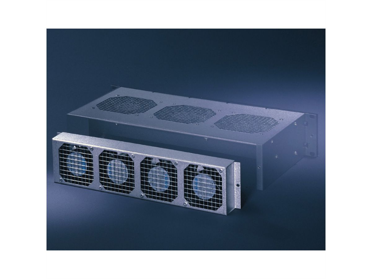 SCHROFF Ventilatoreenheid met behuizing voor 19" Duwventilator, 2 HE, axiaal, 230 VAC