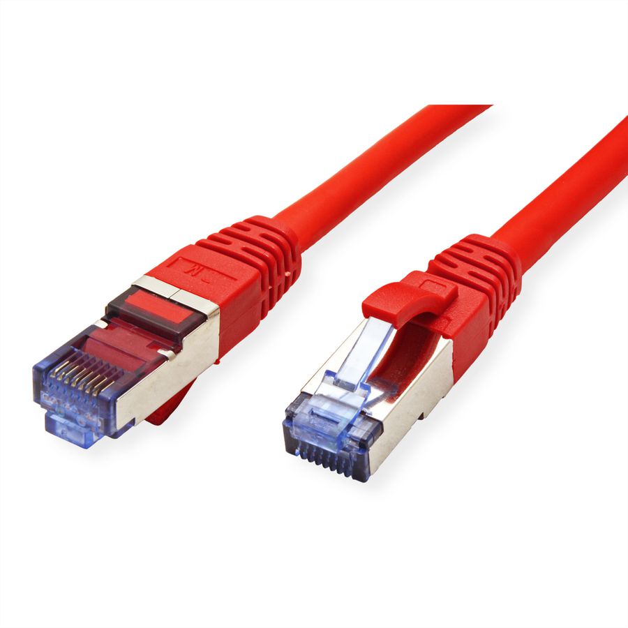 VALUE S/FTP Patch Cord Cat.6A (Class EA), red, 0.5 m