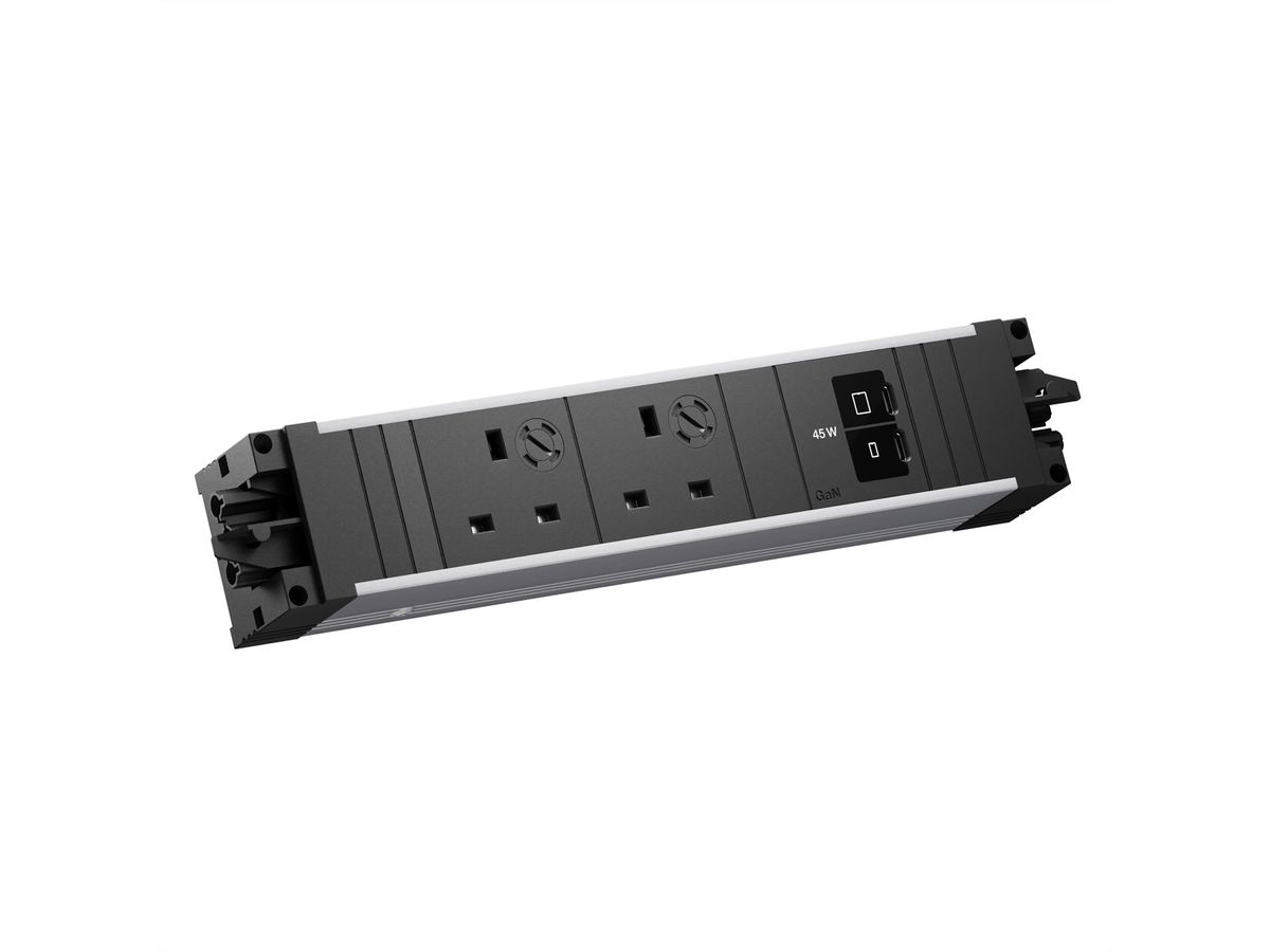 BACHMANN STEP ALU 2xUK, 1xUSB C/C 45W