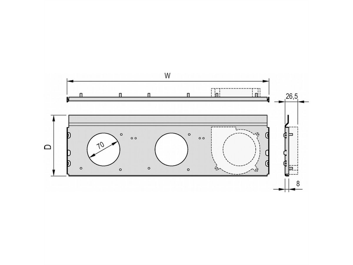 SCHROFF RatiopacPRO AIR Radial Fan Unit, 1 Fan, 28 HP, 160 mm