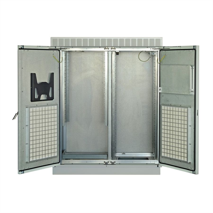 SCHROFF modulaire buitenluchtkast met dubbele deur, ventilator, 1530H 29 U, 1300W 630D