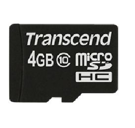 Transcend TS4GUSDC10 4GB MicroSDHC Class 10 memory card