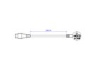 BACHMANN H05VV-F 3G0.75mm² sw L:1.0m IEC C5/CEE7/7