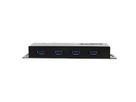 EXSYS EX-1184HMVS-2 4-Port Metall USB 3.2 Gen1 inkl. verschraubbares Kabel Surge Protection