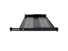 VALUE 19"-Fixed Shelf, 440 x 400mm, max. 25kg, 1U, U-Shape, black
