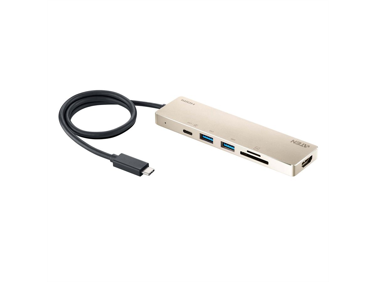 ATEN UH3239 USB C Multiport Mini Dockingstation met Power Passthrough