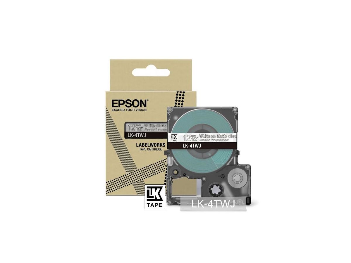Epson LK-4TWJ Zwart, Transparant
