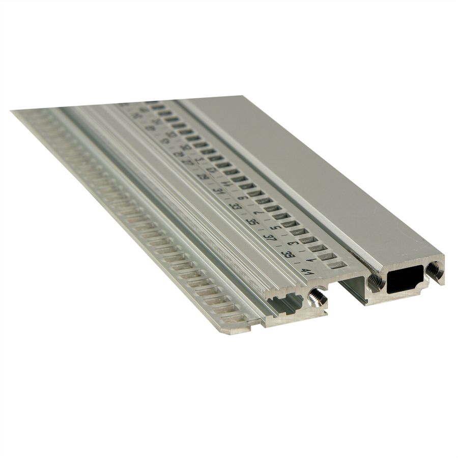 SCHROFF horizontale rail, voorzijde, type R-LD, robuust, lange lip , 40 PK