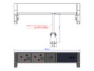 BACHMANN DESK2 ALU ZWART 2xUK, 1xUSBC 60W 0,2m GST18 Verenigd Koninkrijk (UK)