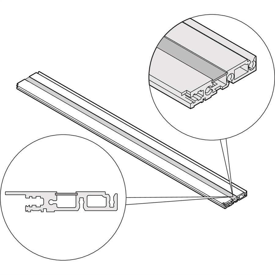SCHROFF horizontale rail perforatie afdekstrip