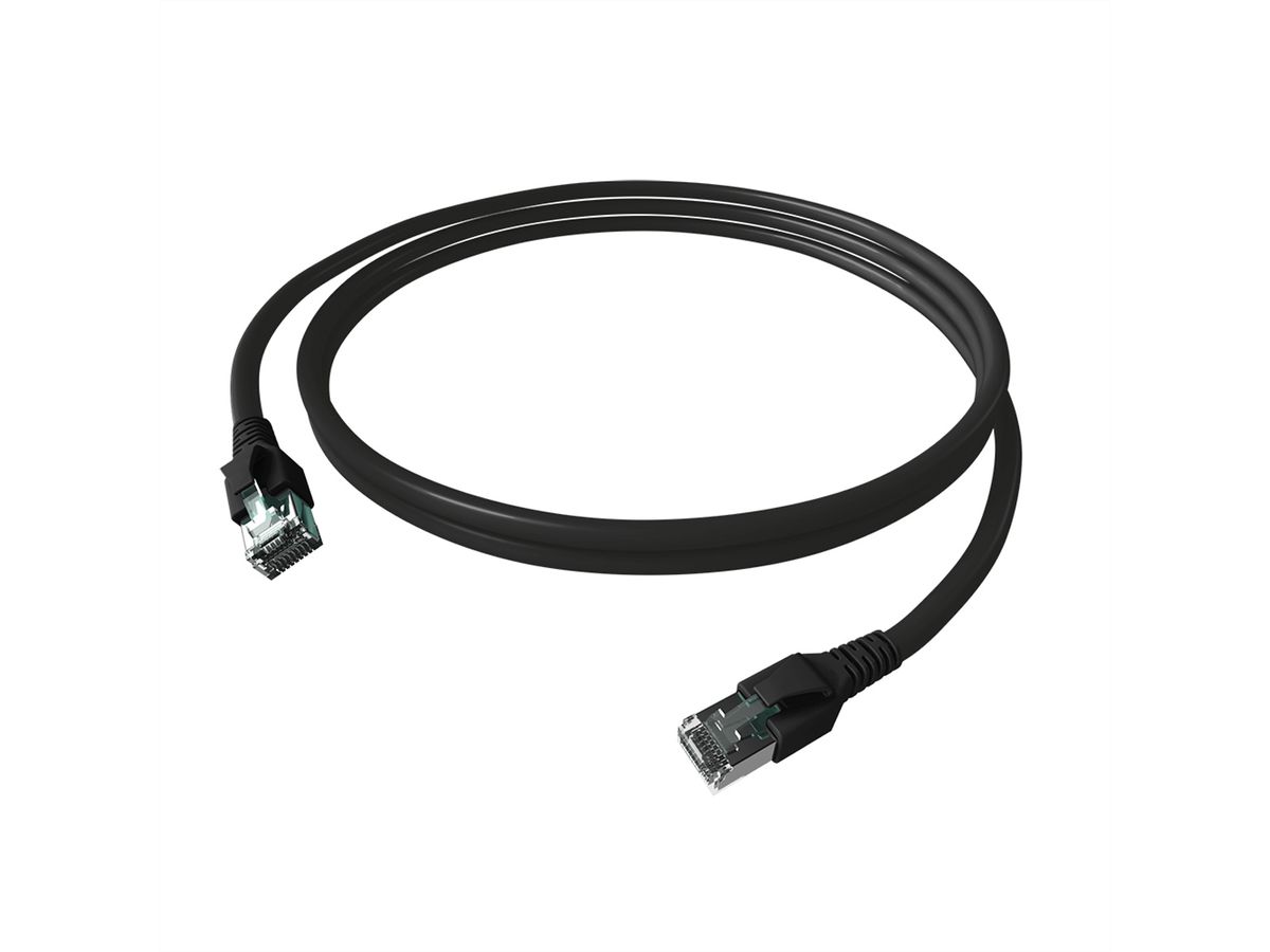 EasyLan FlexBoot Patchkabel Kat.6A, S/FTP, zwart, 2 m