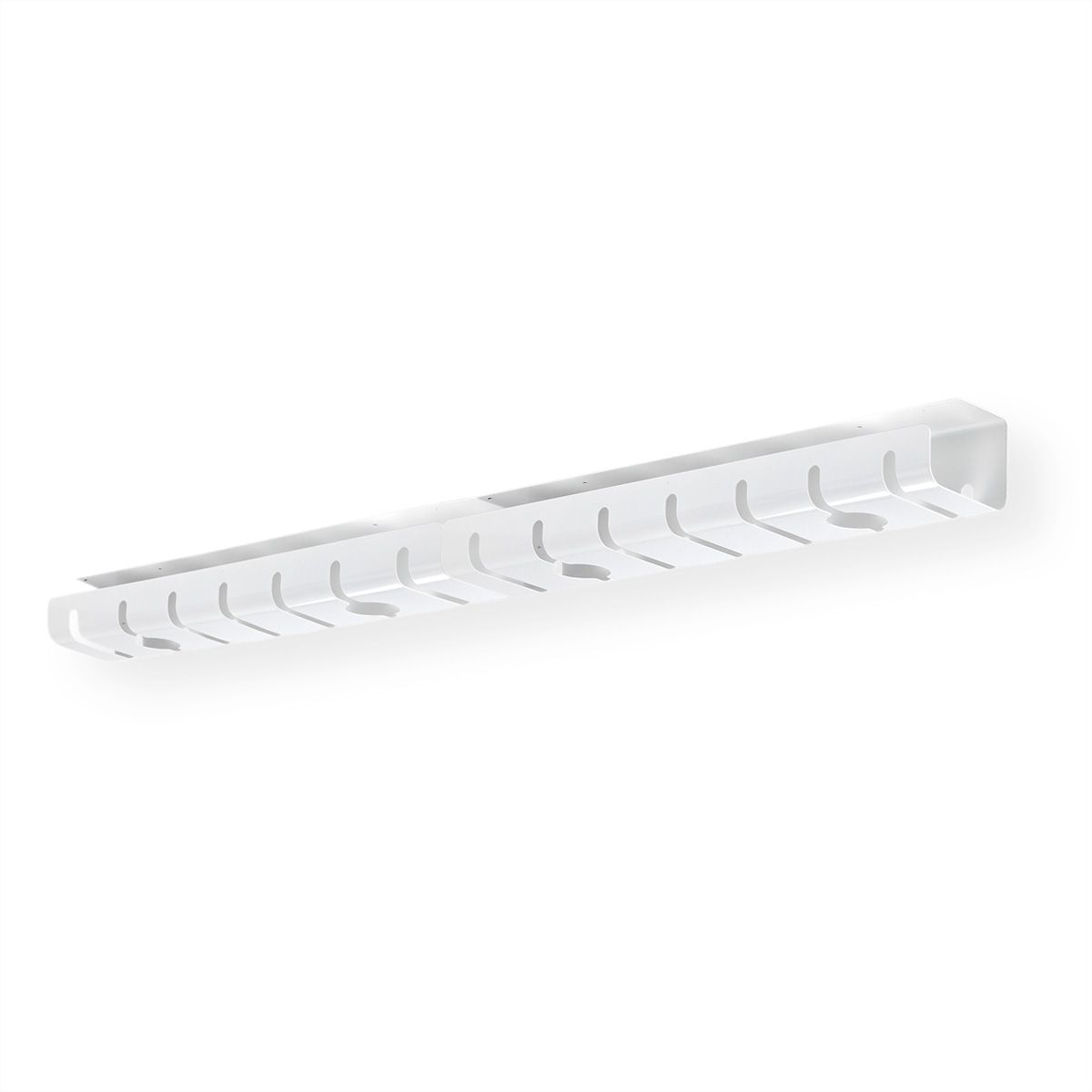 ROLINE Cable Cover Organizer, Under Desk Mount (2 pieces), white