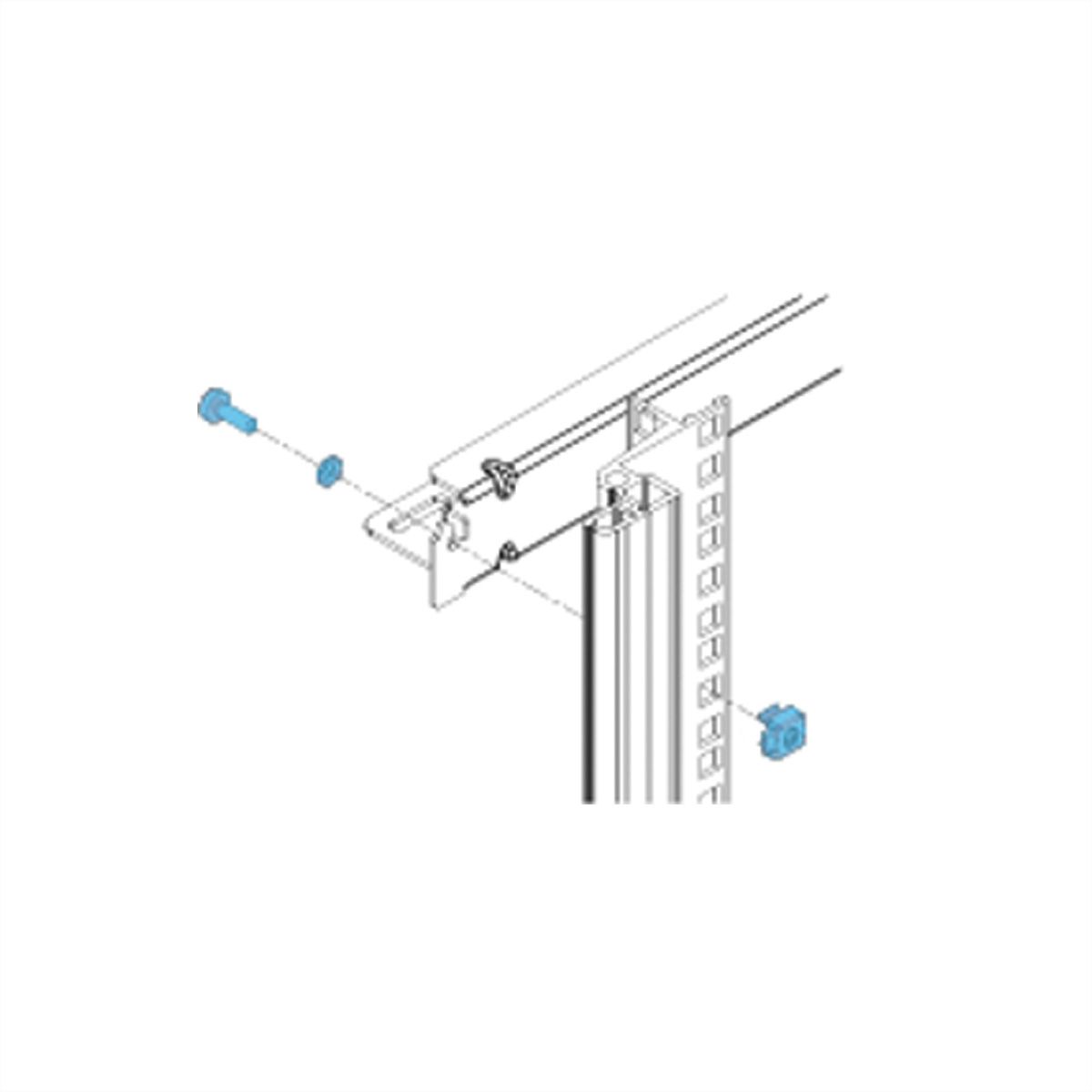 SCHROFF 19" Assembly Kit, 4 x Screw M5x12, Earthing Nut M5 for Slide Rails