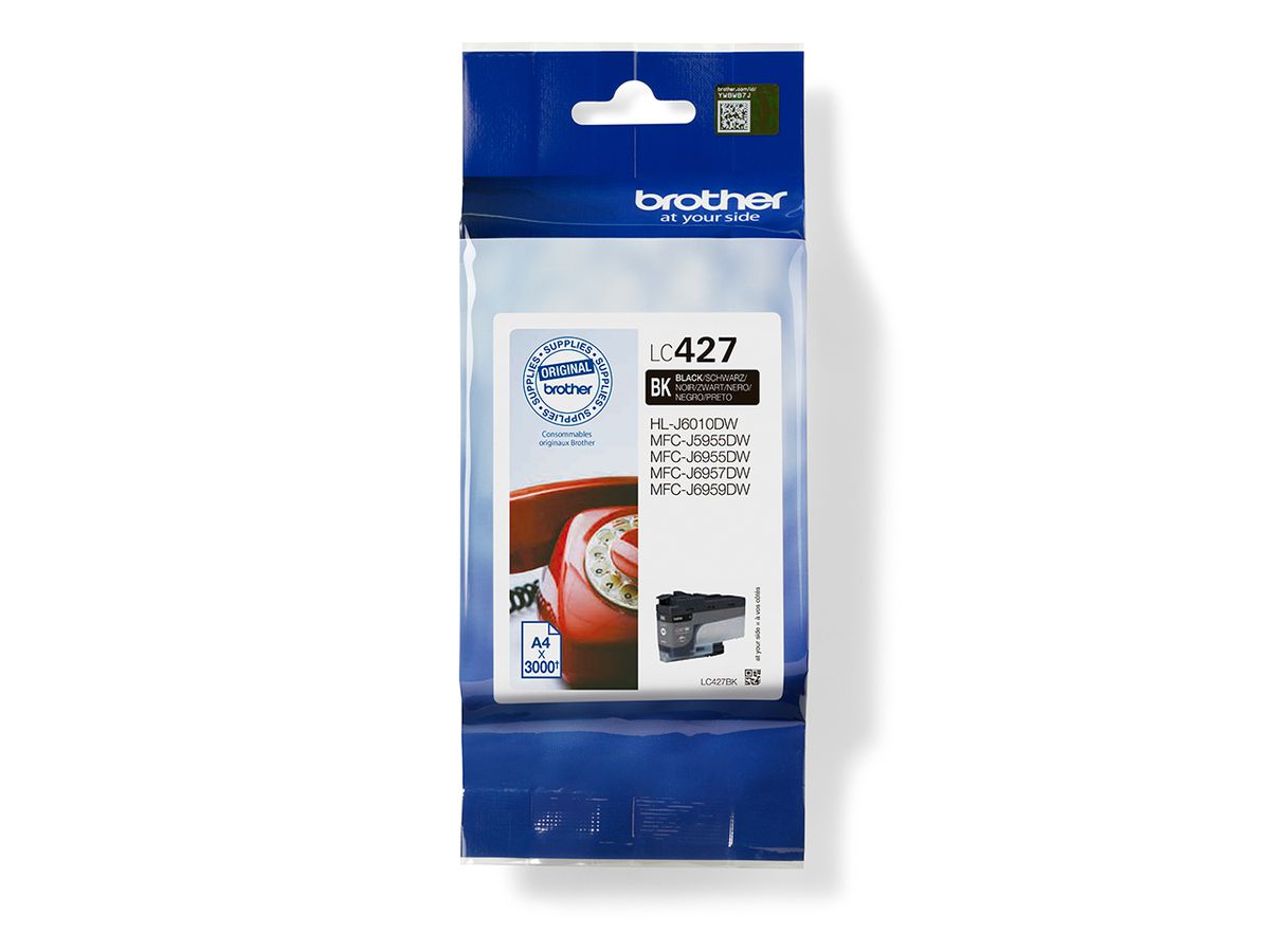 Brother LC427BK inktcartridge 1 stuk(s) Origineel Zwart