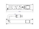BACHMANN POWER FRAME Medium 2x earthing contact 1x USB Charger 1x ABD