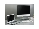 LCD Monitor Stand, Tempered Glass Surface Risers (Square) with adjustable metal feet