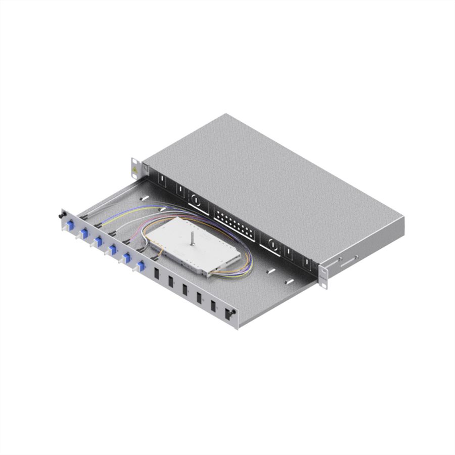 FO Splice Housing, Grade C 19" 1U, 12 Ports, 6x LC-Duplex, OS2
