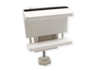 VALUE Clamp-On Power Strip Holder, Desk Leg Mount, white