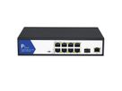 VALUE PoE+ Gigabit Ethernet Switch, 8+2 Uplink Ports (1x GbE, 1x SFP)