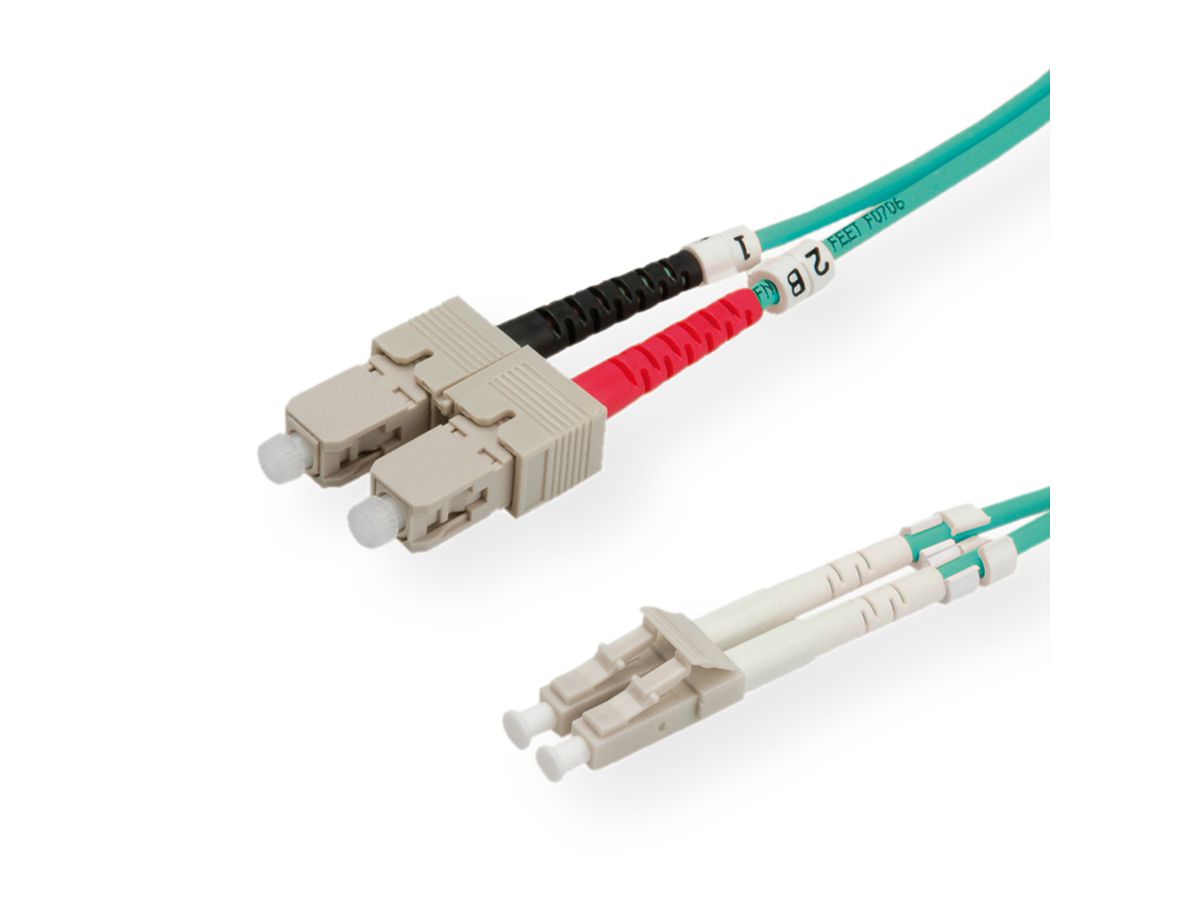 Quality LWL-Kabel duplex 50/125µm OM3, SC/LC, 1m