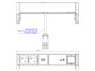 BACHMANN DESK2 2xUTE 1xUSB C 60W 1xCM 0.2m GST18 RAL9010