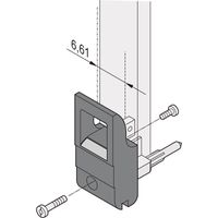 SCHROFF Inserter/Extractor Handle Type IET, Black Lever, Grey Button, Top, 10 pieces