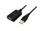 ROLINE USB 2.0 Extension Cable, 1 Port, black, 5 m