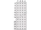 SCHROFF Stekker Type G, EN 60603, DIN 41612, vrouwelijk, 64 contacten, Wire-Wrap, 22 mm
