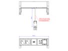 BACHMANN DESK2 ALU ZWART 2xUTE 1xCM 1xUSB A/C 22W 0,2m GST18