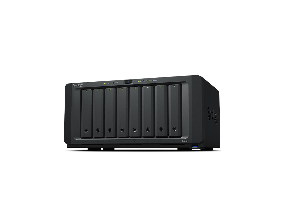 Synology DiskStation DS1821+ data-opslag-server NAS Tower Ethernet LAN Zwart V1500B