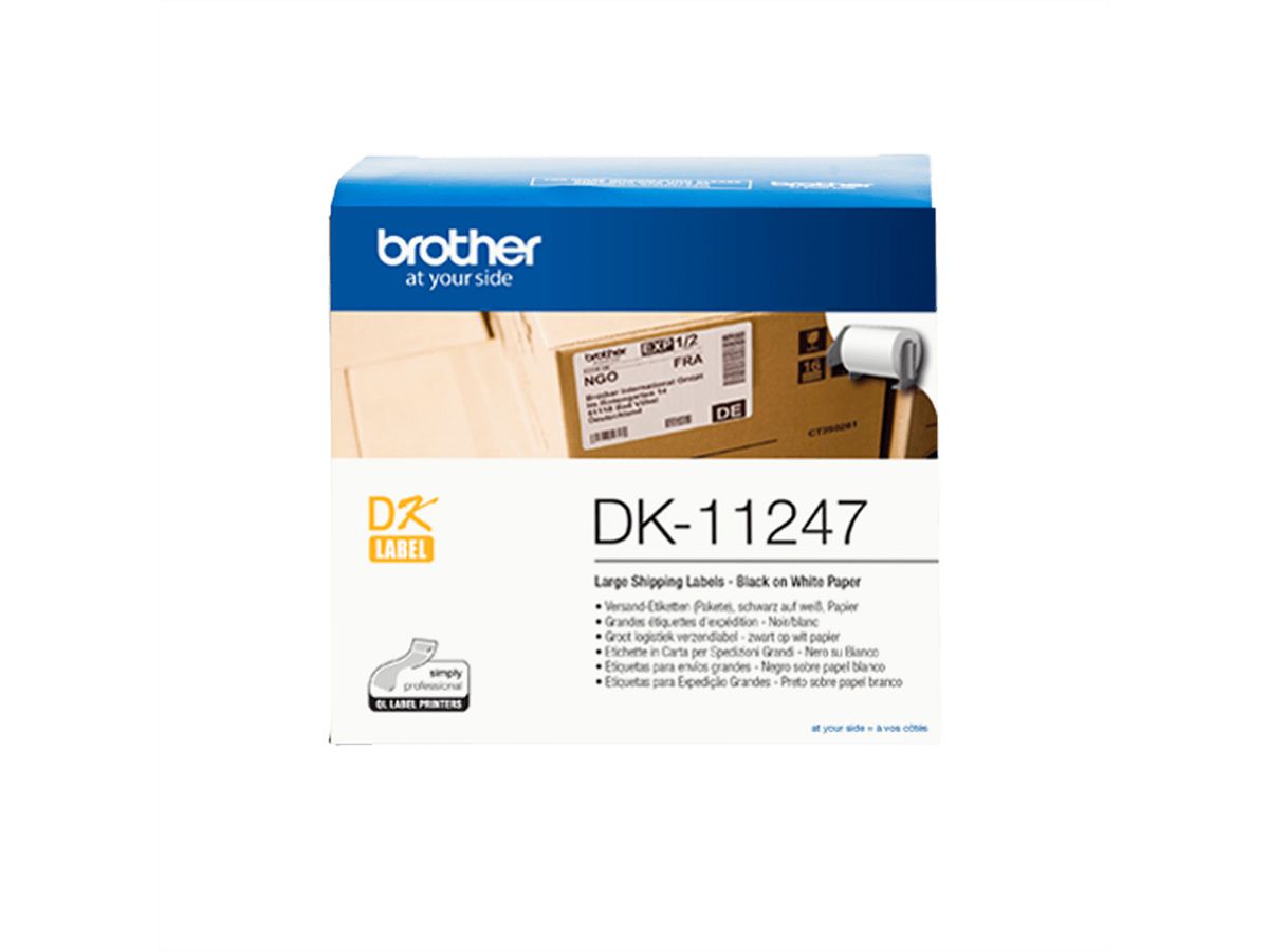Brother DK-11247 label-making tape Black on white