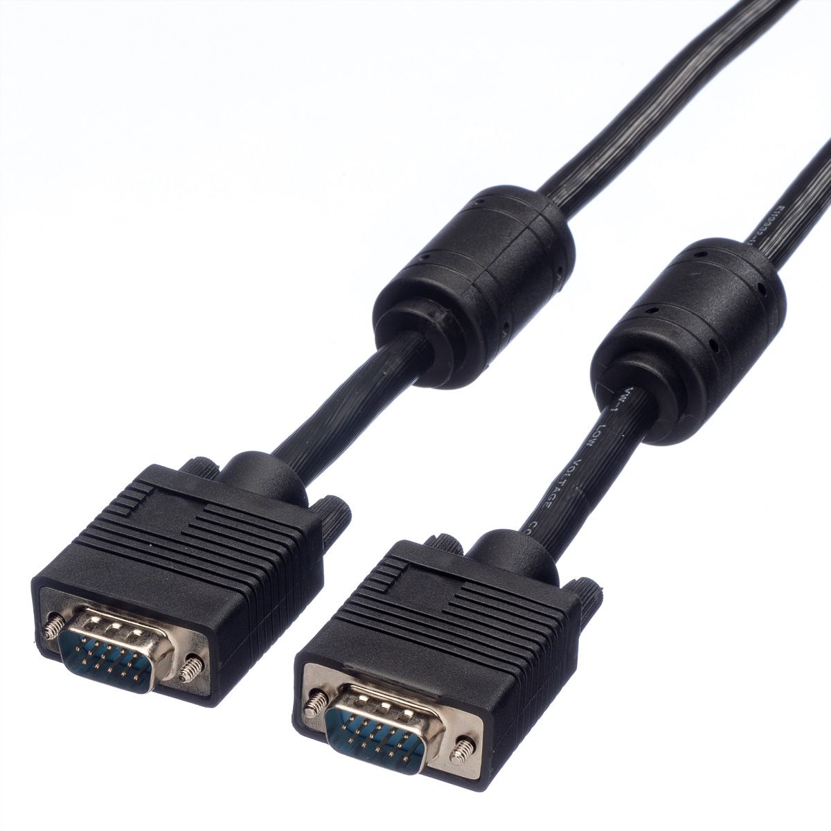 STANDAARD SVGA-kabel HD15 + ferriet, M/M, zwart, 10 m