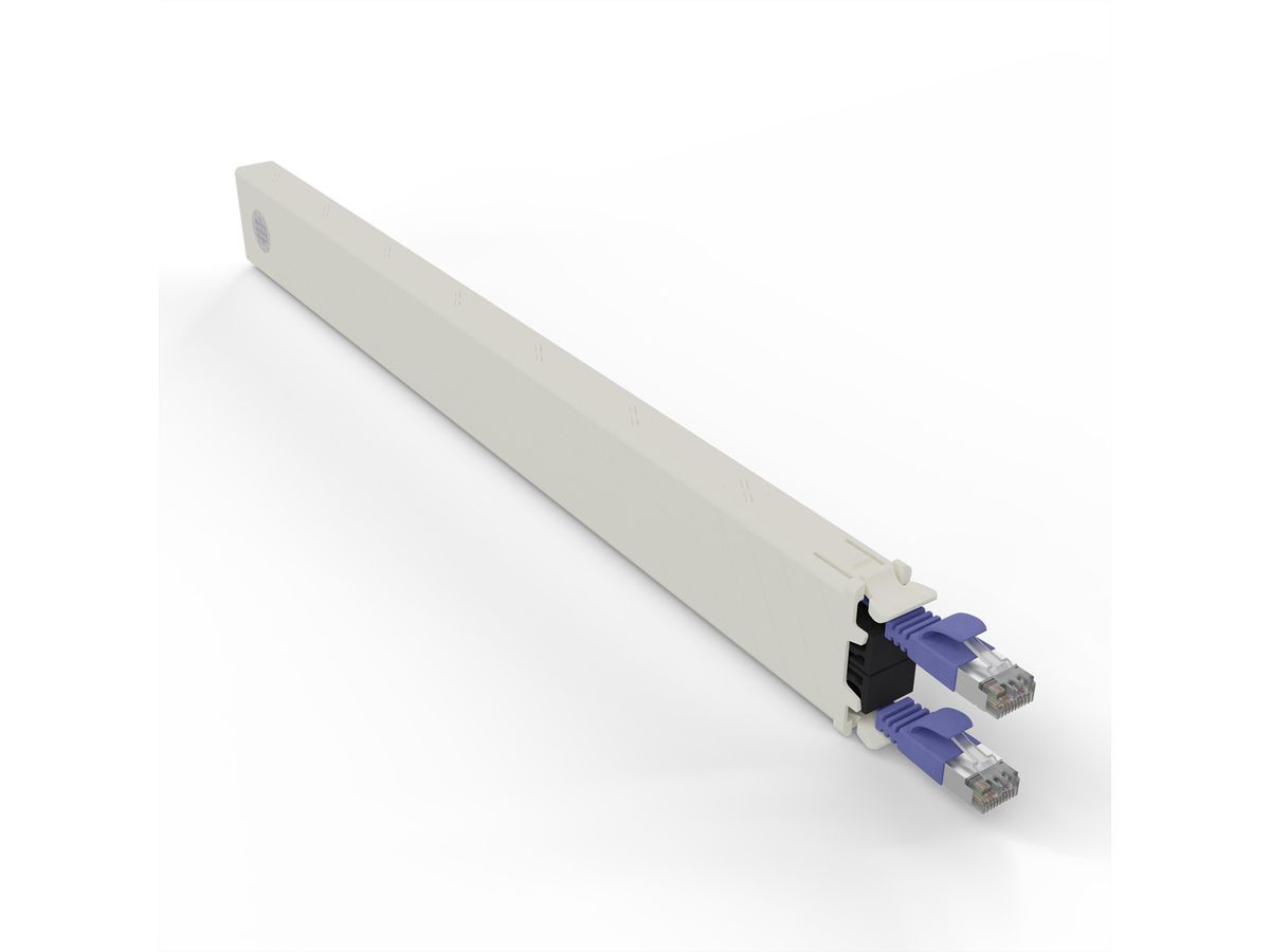 patchbox.one Kassette 8RU STP violett Cat.6a 0,8m