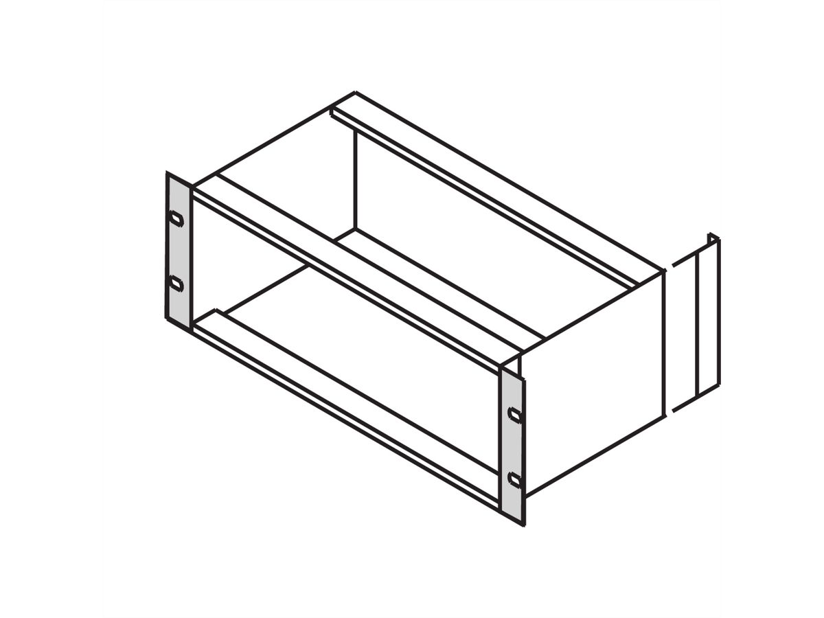 SCHROFF EuropacPRO 19" Bracket for Textile Gasket, Type F, 3 U