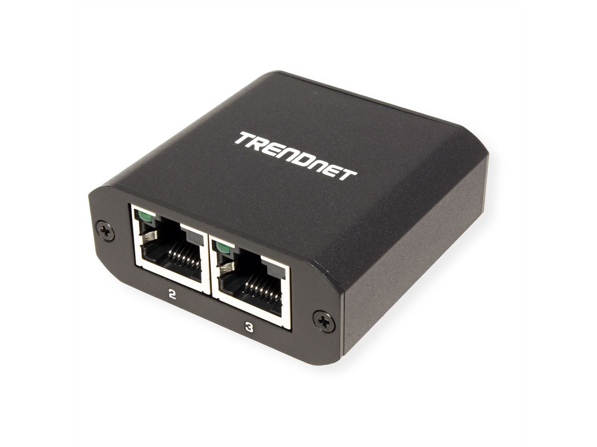 TRENDnet TEG-102S 2-Port Gigabit Splitter, with USB Type C Power