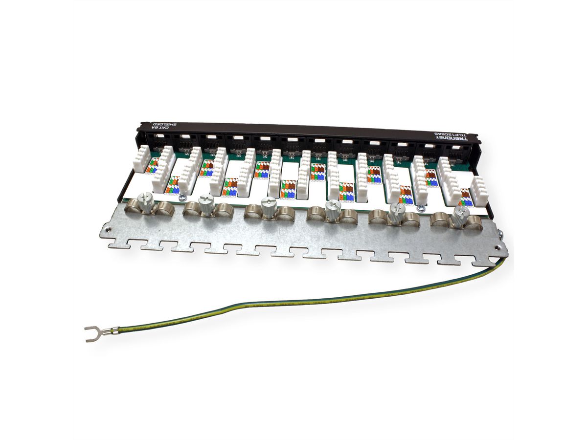 TRENDnet TC-P12C6AS Patchpaneel, 12-poorts Cat.6a afgeschermd voor wandmontage