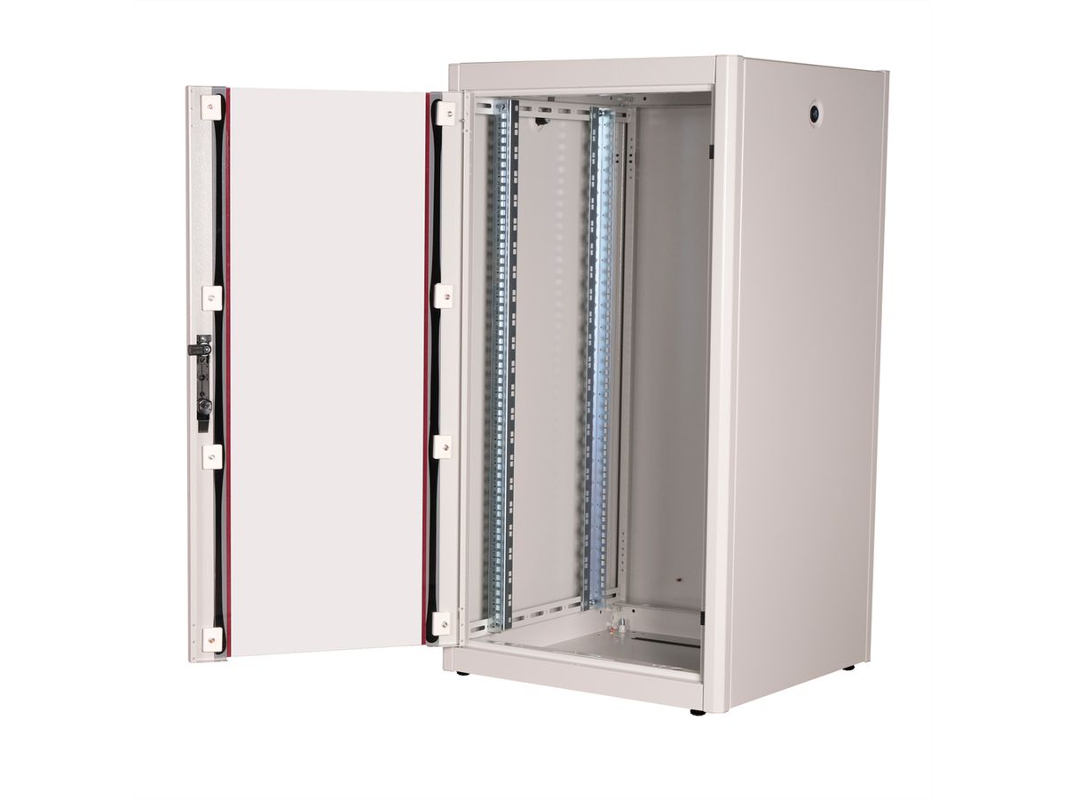 ROLINE 19-inch netwerkkast Basic 22 U, 600x600 BxD Glazen deur grijs
