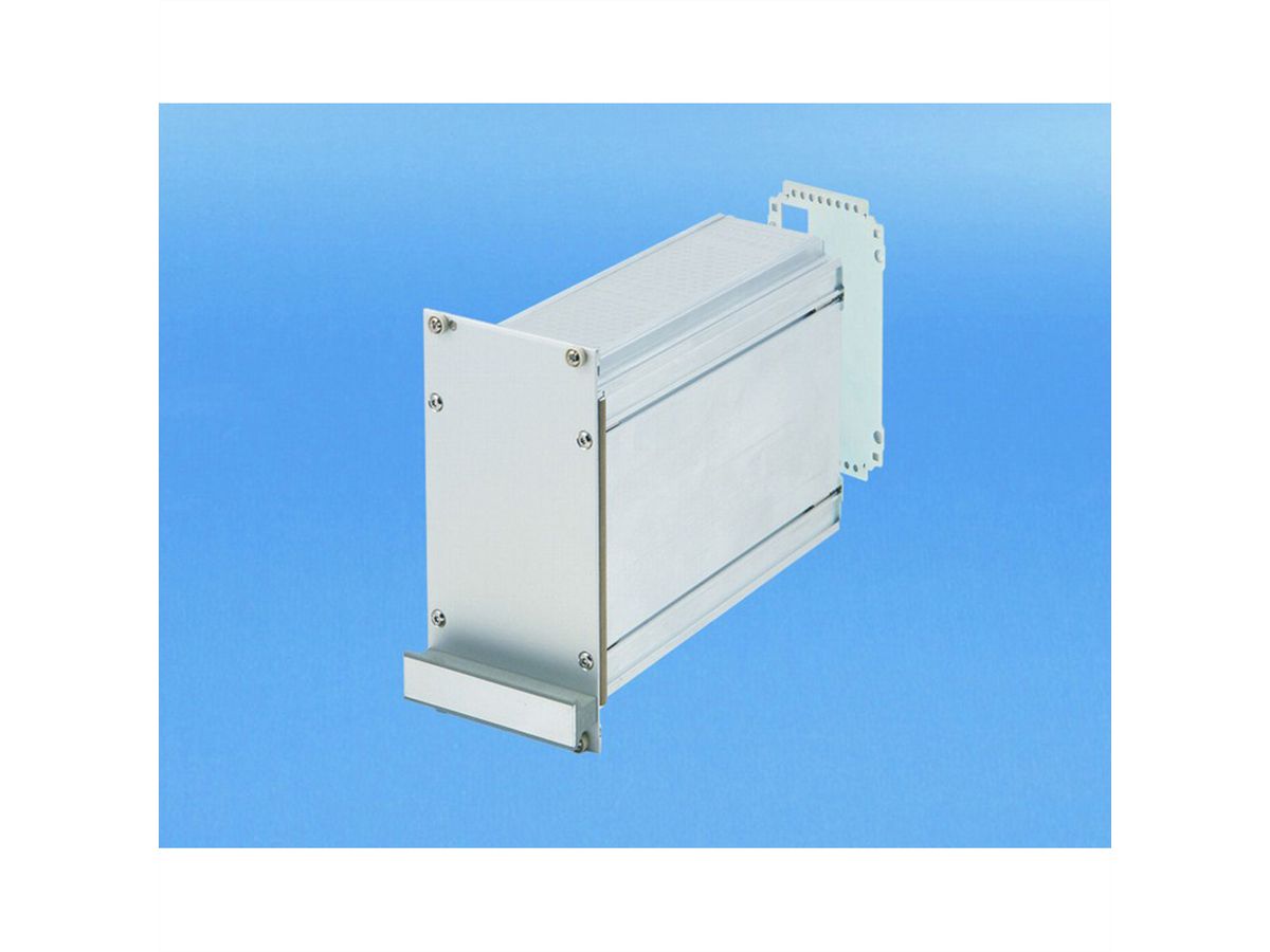 SCHROFF insteekmodule met frame PRO-set, afgeschermd, gladde afdekking, 1 connector, 3 HE, 12 HE, 167 mm