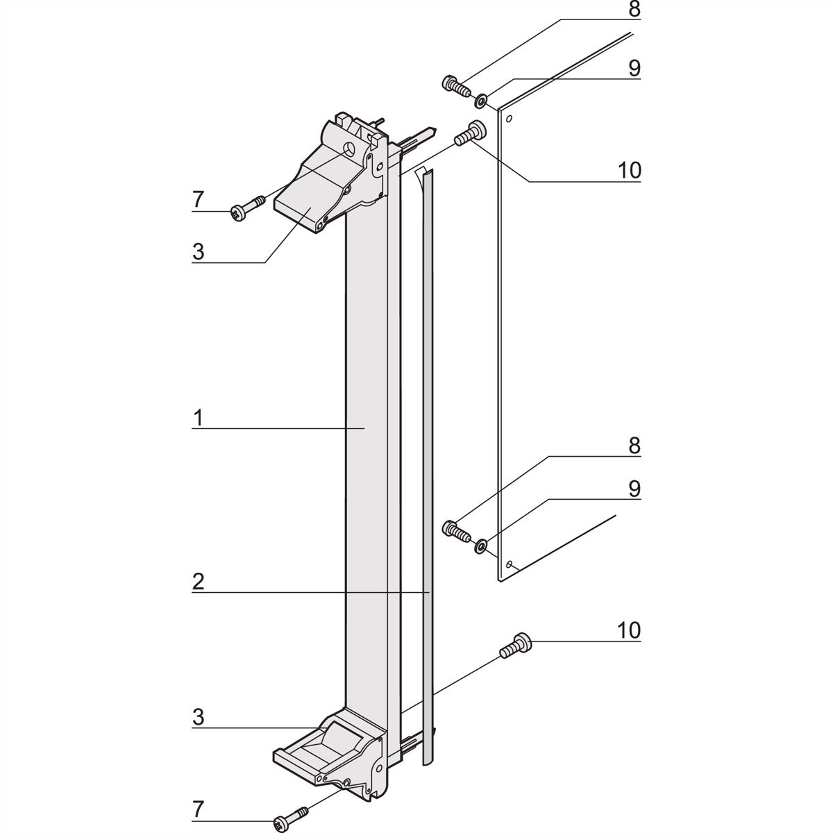 SCHROFF-insteekset met IEL-handgreep, afgeschermd, zwart, 6 HE, 10 HE