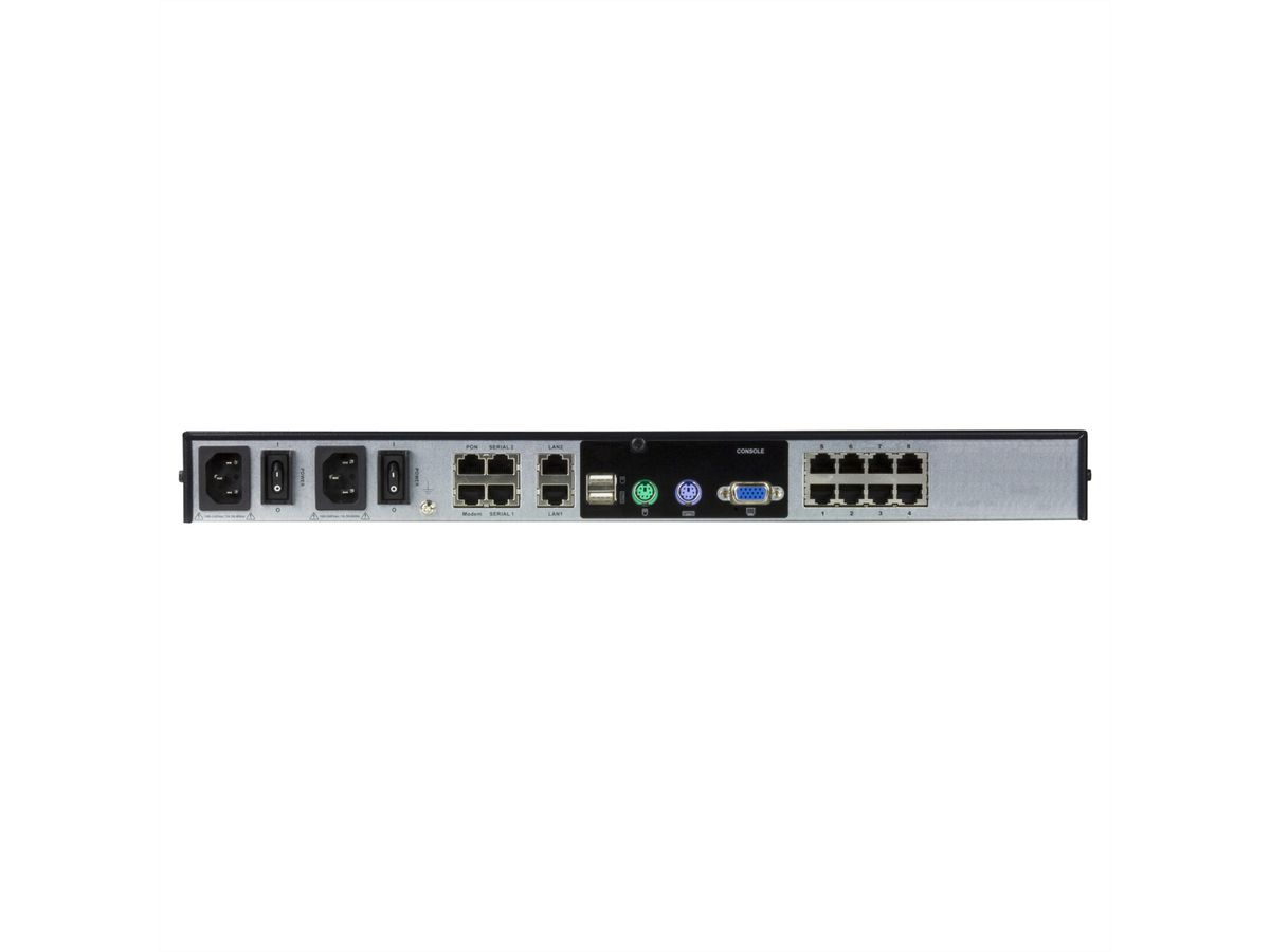 ATEN KN1108VA 1-lokaal 1-toegang op afstand 8-poorts Cat5 KVM over IP switch met virtuele media