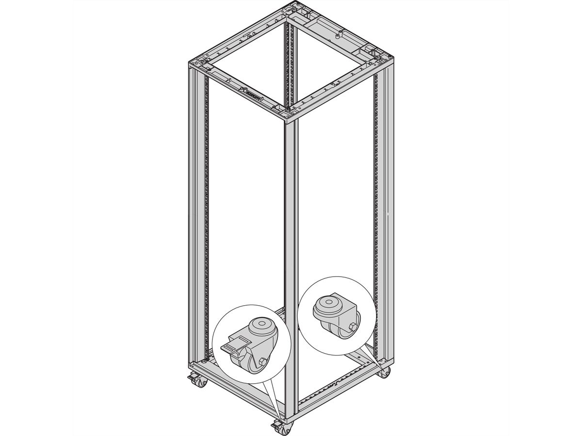 SCHROFF Novastar zwenkwiel, 200 kg