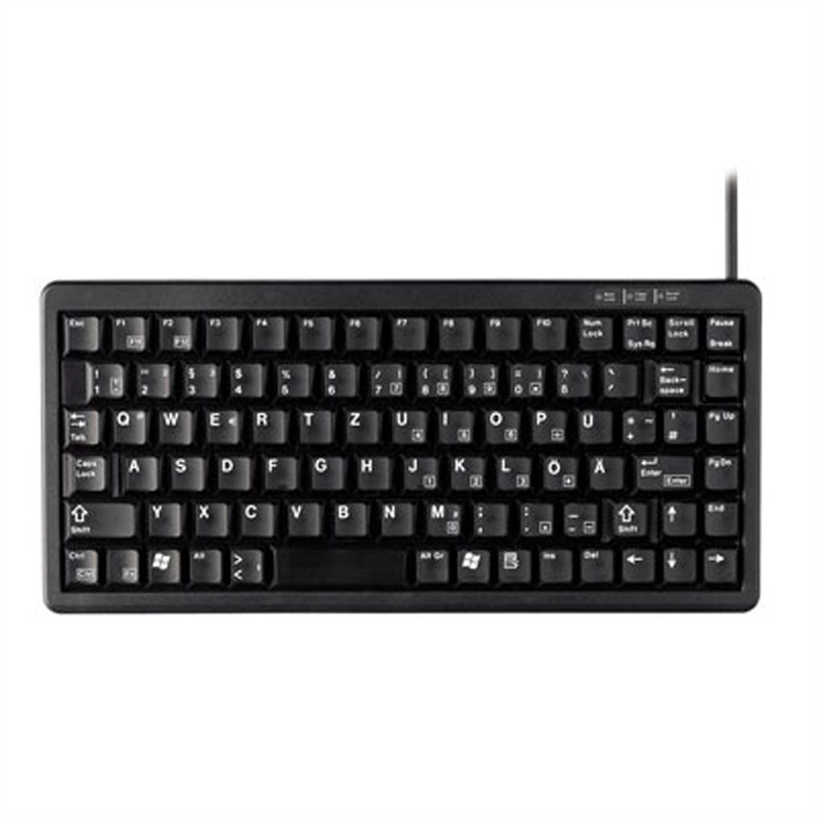 Cherry compact toetsenbord G84-4100 zwart USB+PS/2, G84-4100LCMDE-2