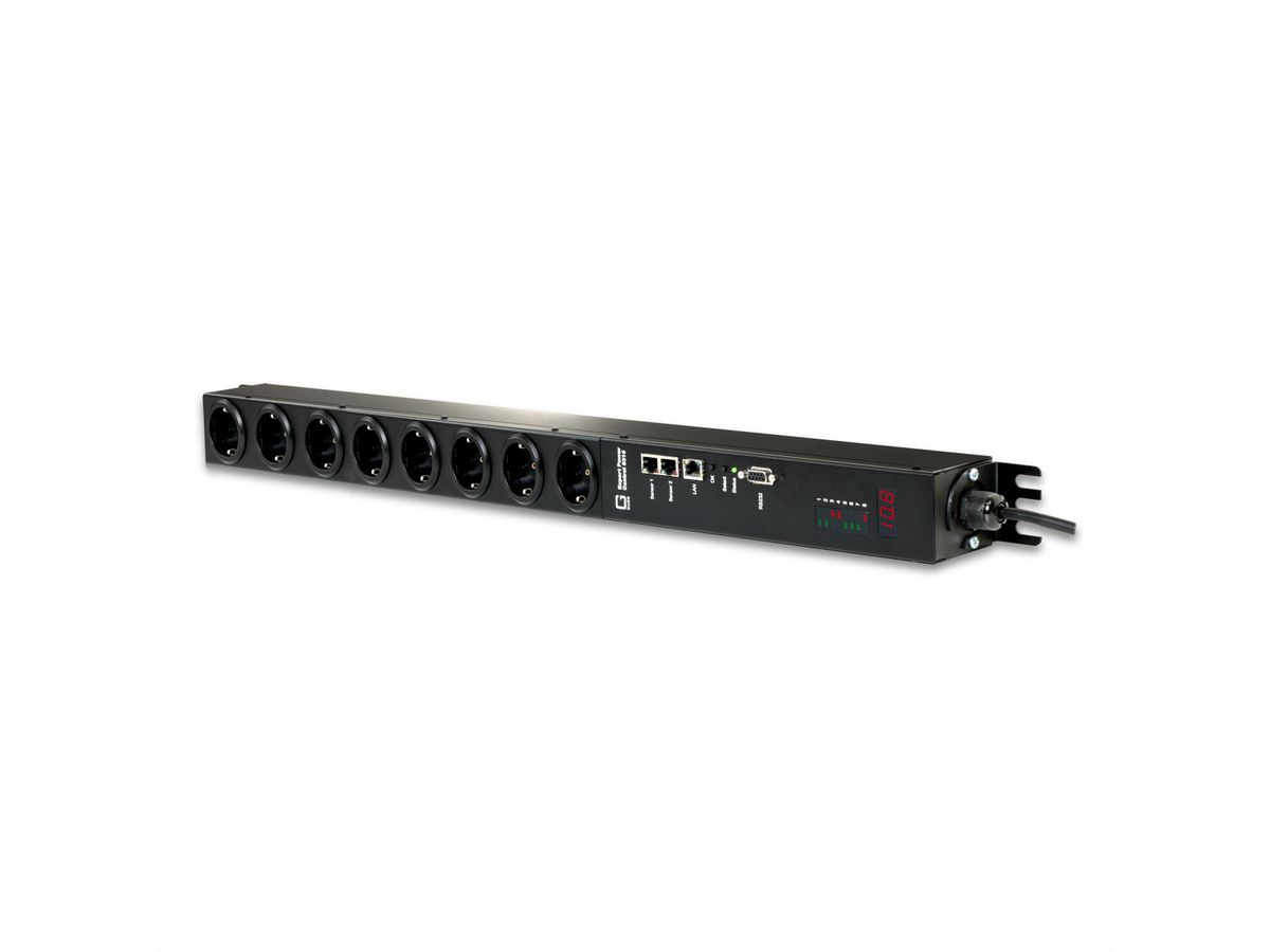 GUDE 8314-1 EPC 8x geaard stopcontact geschakelde PDU met energiemeting per fase